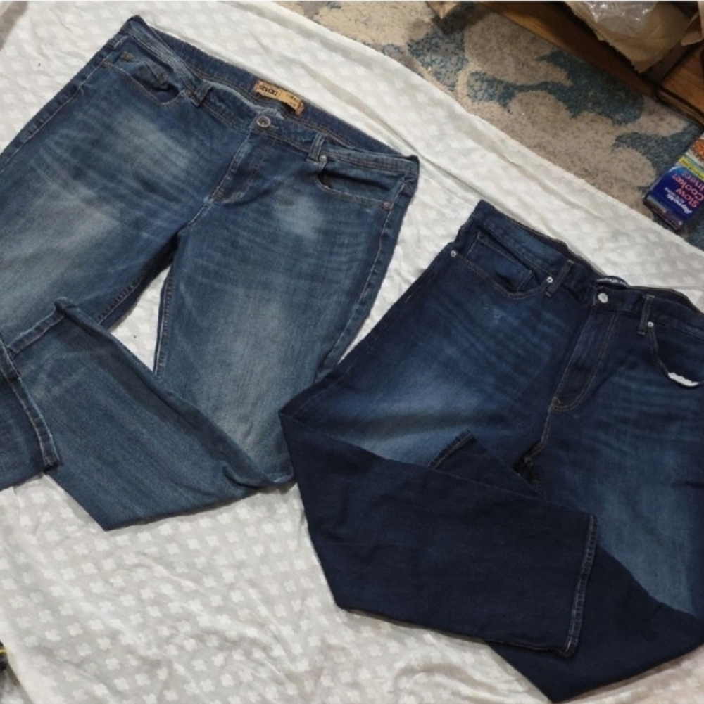 38×30 Pair Vtg Jeans Original Premium Seven7 & Vtg CK Y2K